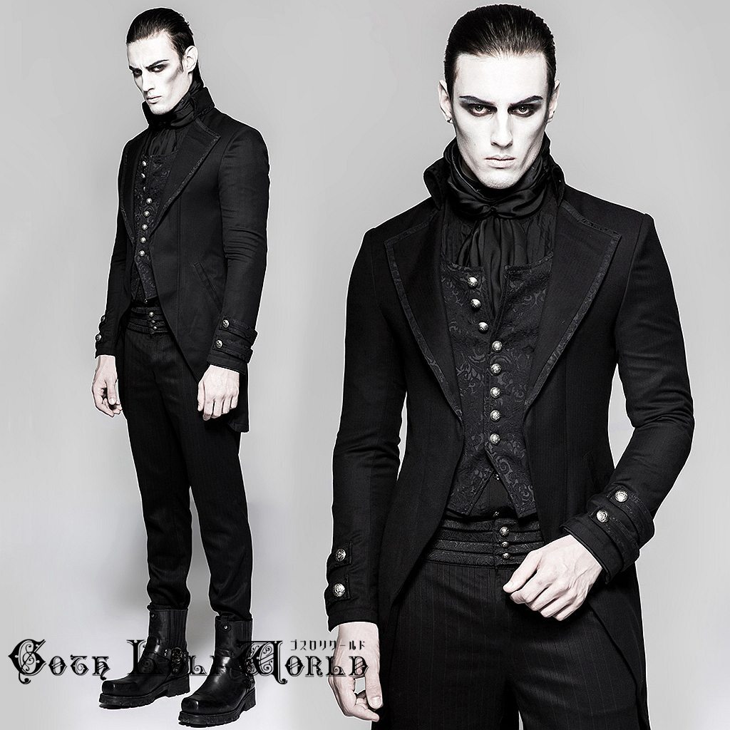 Y-750-BK-M ツーピース風 フォーマル ジャケット ブラック 黒色 メンズ ゴスロリワールド ゴシック パンク ロック ビジュアル系 V系拍卖