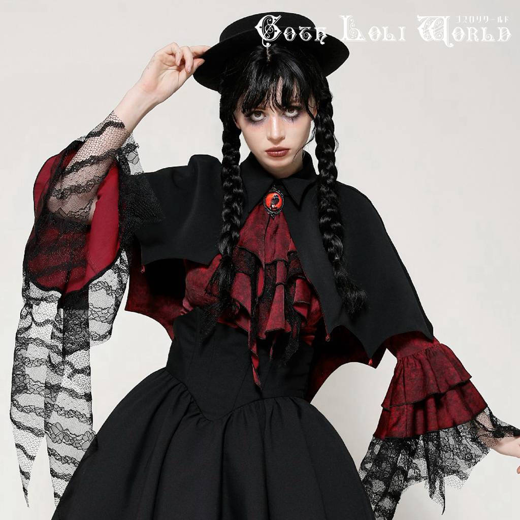 BW143-S ショール小悪魔 ボレロ 蝙蝠 ポンチョ ケープ ゴスロリワールド ゴシック パンク ロック ロリィタ ビジュアル系 V系拍卖