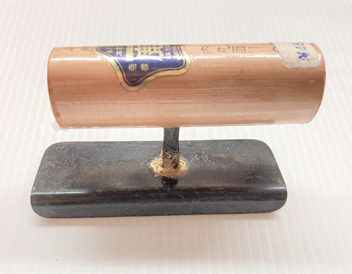 ★ 91776 左官道具 左官鏝 カネ鹿 内丸面引 片袖 6mm 本焼 左官 面引鏝 内丸 面引 こて コテ 工具 未使用 ★*拍卖