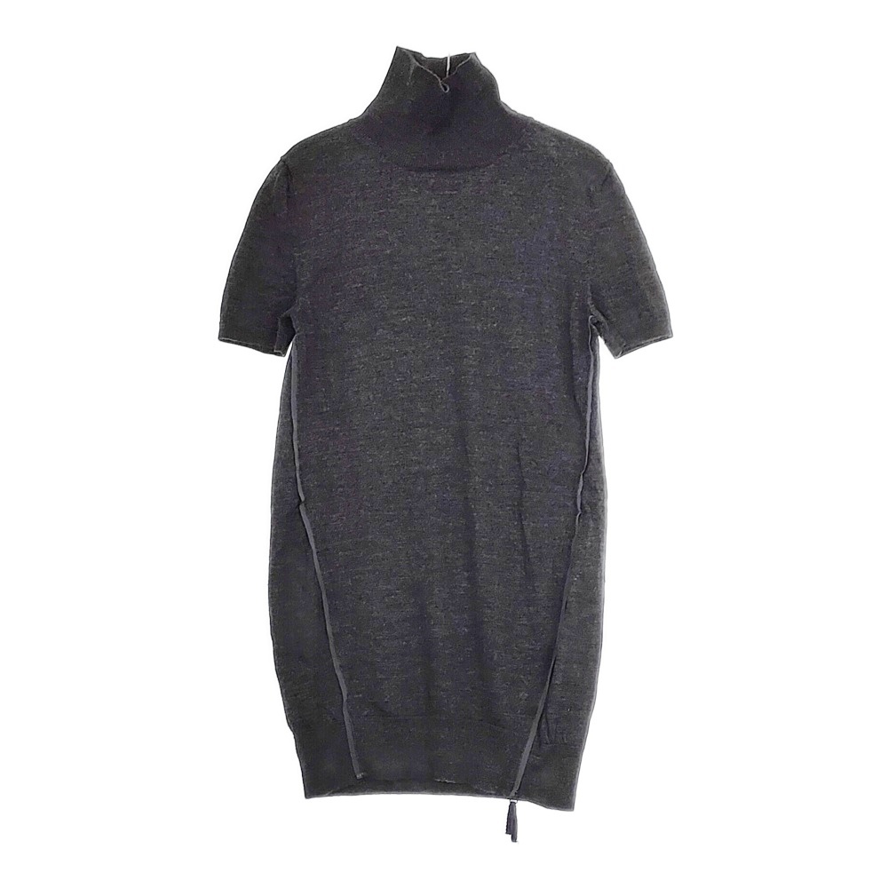 ERMANNO SCERVINO 半袖 ハイネック ロング丈 ウール サイズ40 ニット セーター エルマンノ シェルヴィーノ 4-1216T 253384拍卖