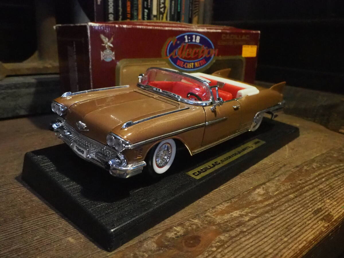 【アメリカンアンティーク箱付きキャデラック1/18】ブリキカー四輪車おもちゃ玩具ミニチュア自動車古道具インテリア二輪車トンカ骨董トミカ拍卖