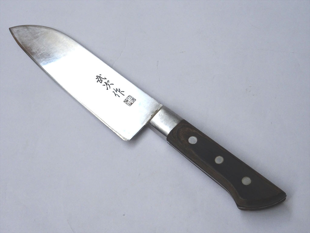 ■■和包丁■「武次」作・切味保証■三徳包丁・両刃包丁■全長:約29cm■刃長:17cm■■拍卖