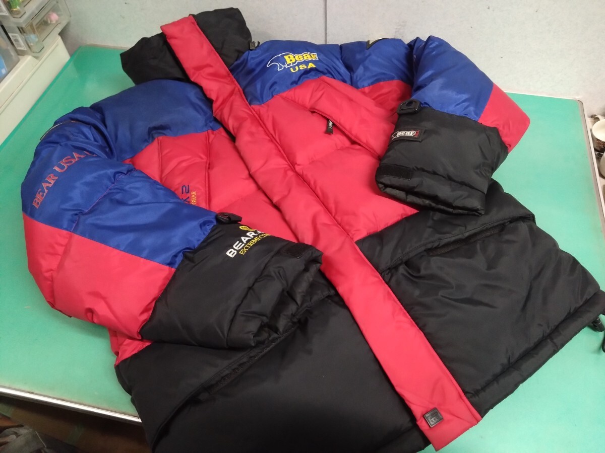 ● Bear U.S.A 90s ヴィンテージ OLD BEAR-MAX 2 ダウンジャケット M ナイロン レッド RN90680 中古 現状品 ③拍卖