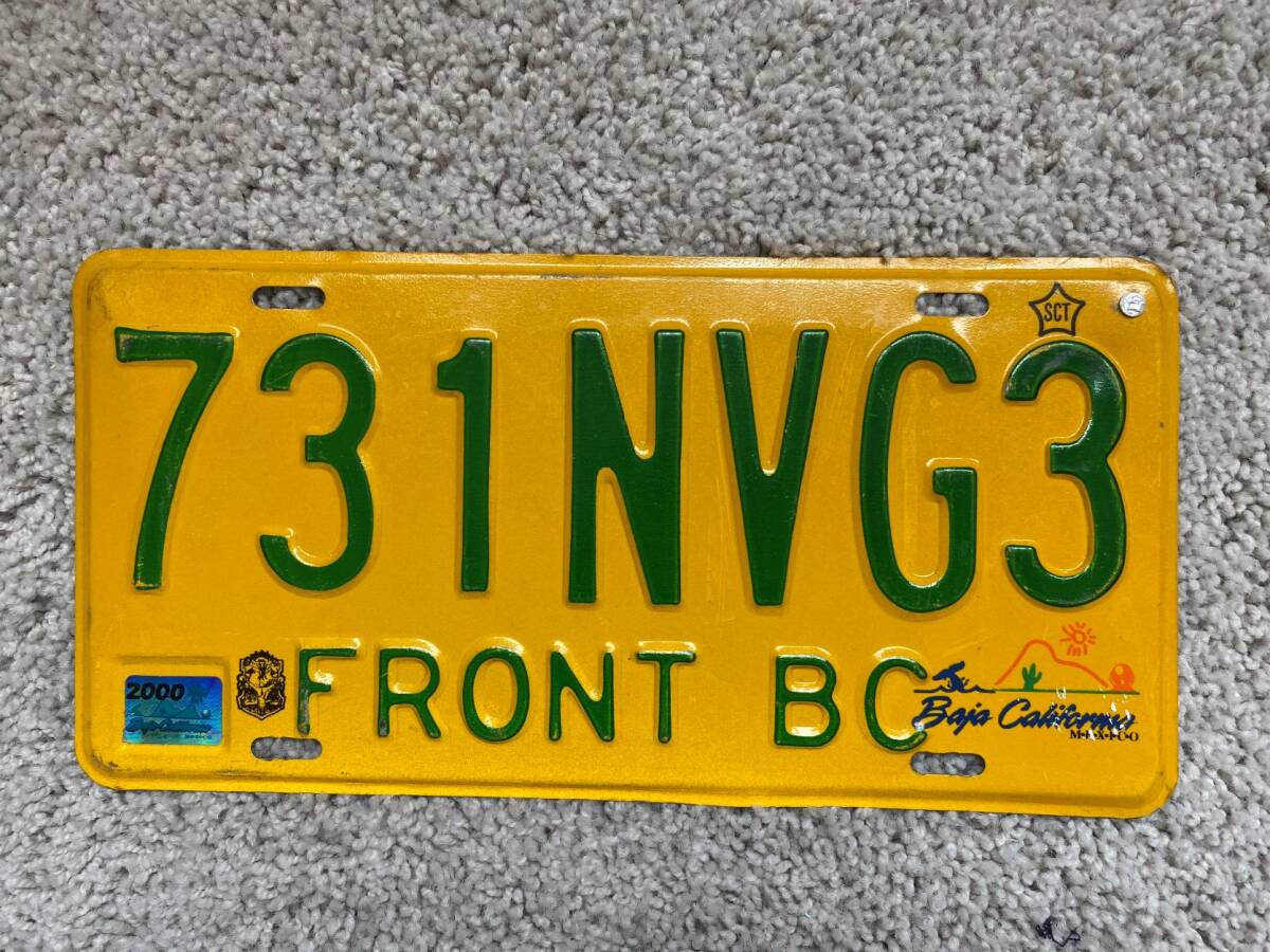 ◇ メキシコ バハ・カリフォルニア州 発行 Baja California 自動車用 ナンバープレート (731NVG3)拍卖
