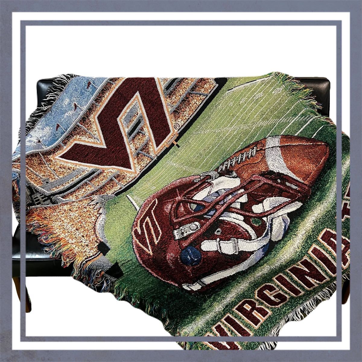 アメフト チーム アメリカ バージニア 工学 大学 レトロ ラグ 140×124拍卖