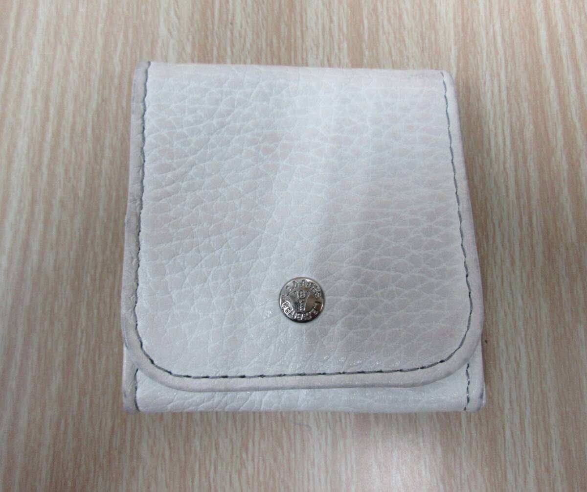 ( え-G1-8023 )L.E.D.BITES エルイーディーバイツ コインケース 小銭入れ 白 ホワイト 中古拍卖