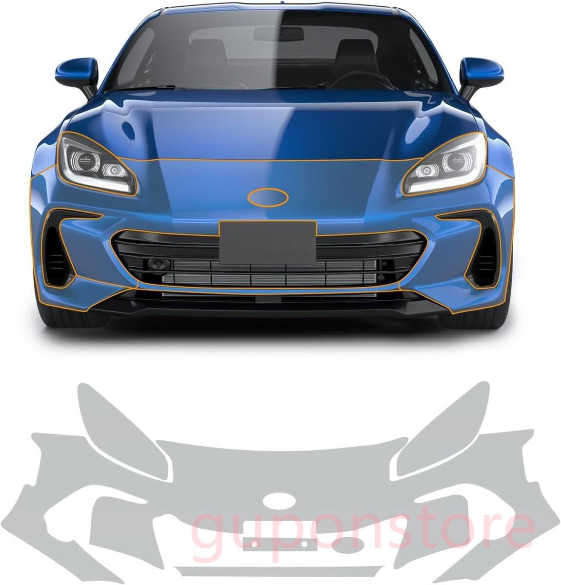 ■新品■スバル BRZ ZD8 (2021年~)専用ヘッドライトプロテクションフィルム フロントフェイス保護フィルムセット 傷自己修復機能拍卖