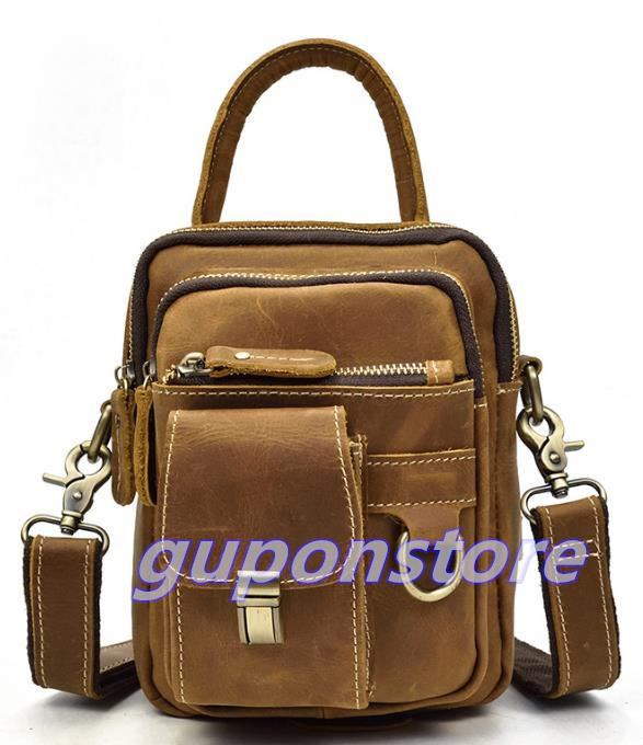 人気推薦☆ショルダーバッグ 本革 メンズ 3WAY ウエストバッグ メンズ 本革 レザー ウエストポーチ 2way 小型 斜めがけ鞄拍卖