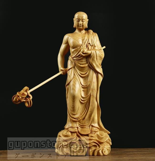 極上品 地蔵菩薩立像 仏教美術品 木彫仏像 精密細工 拍卖