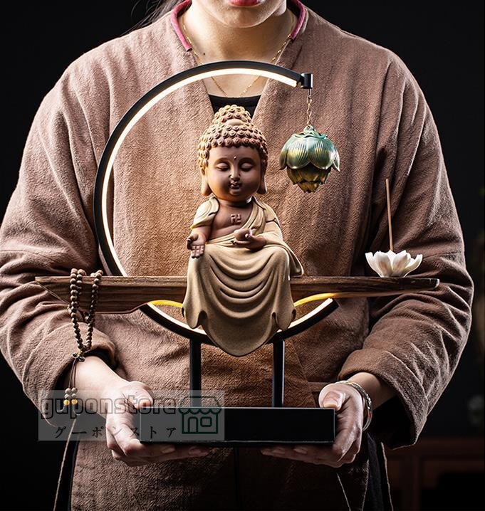 新入荷★極美品 禅の置物玄関リビング観音仏像陶器の町家アイデア逆流香装飾品工芸品仏教美術拍卖