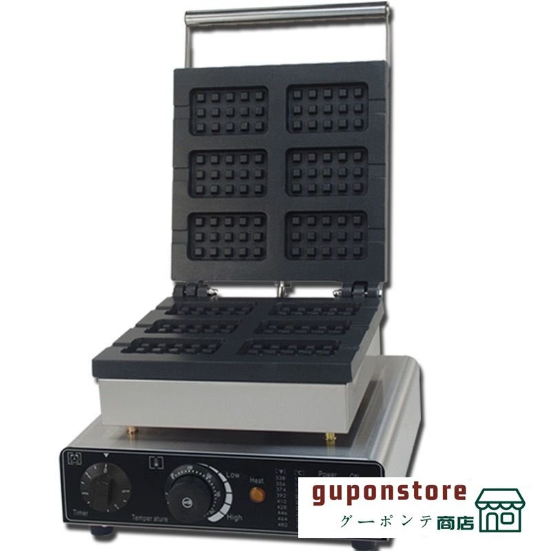 業務用 ワッフル マシン ワッフルメーカー 6個焼き 業務用 家庭用 110V 人気 おすすめ 飲食店 イベント レストラン拍卖