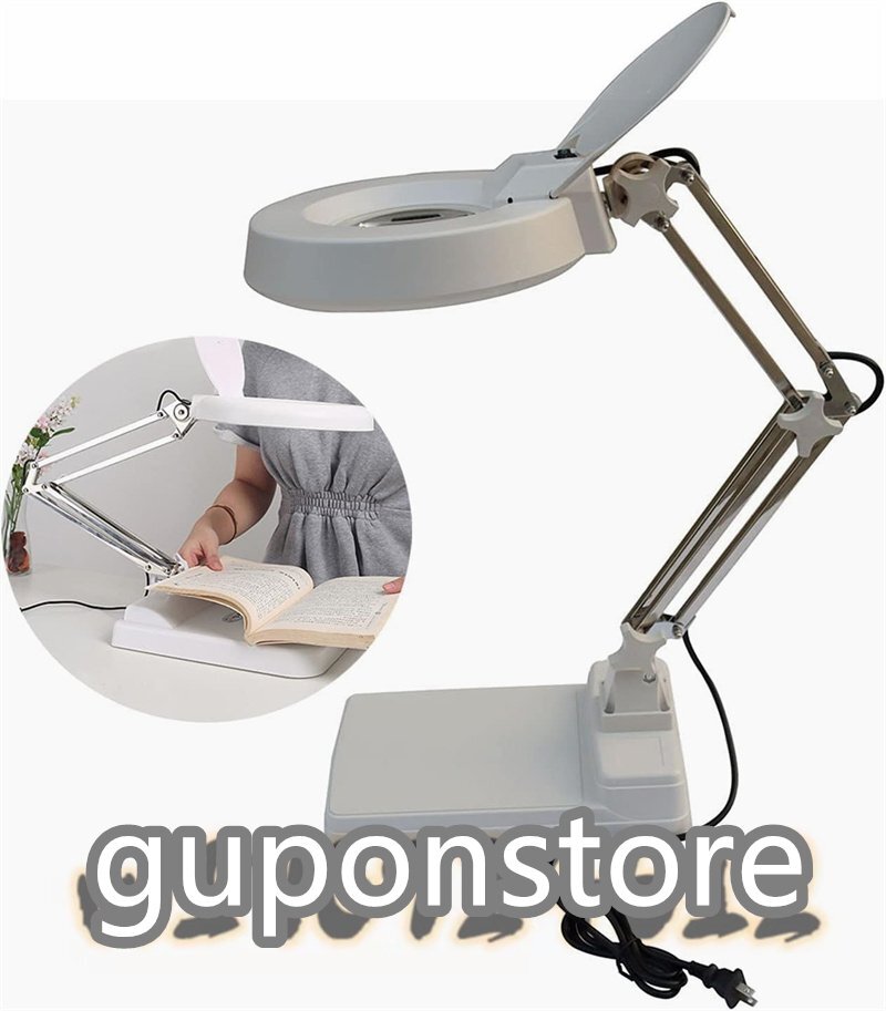 高品質 拡大鏡 スタンド ライト付き ルーペ 10倍拍卖