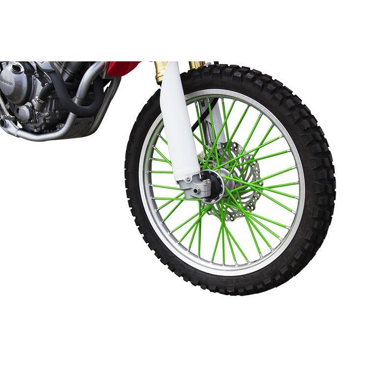 新品 スポークラップ 215mm 緑色 40本セット ホイール1本分 グリーン スポークスキン バイクパーツセンター拍卖