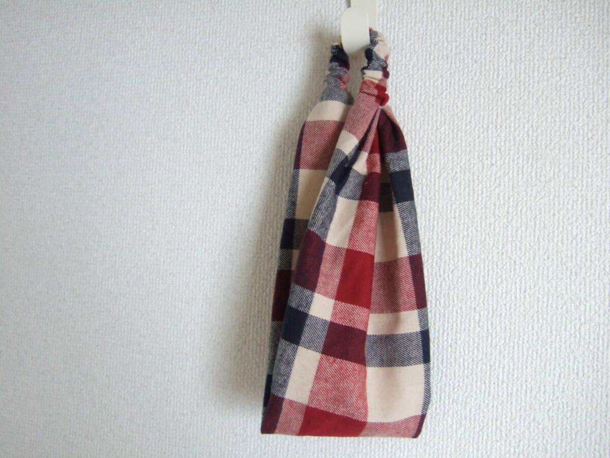 ★即決★ハンドメイド 秋冬 綿起毛レトロチェック コットンのゆるターバン**ヘアバンド 家事のスイッチターバンにも拍卖
