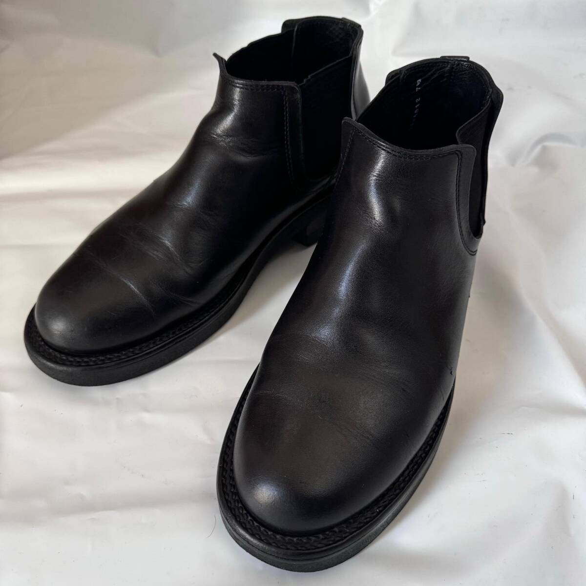 foot the coacher ミニマルサイドゴアブーツ 定価68,200円 7.5(25.5cm) フットザコーチャー MINIMAL SIDEGORE レザーシューズ 革靴 メンズ拍卖