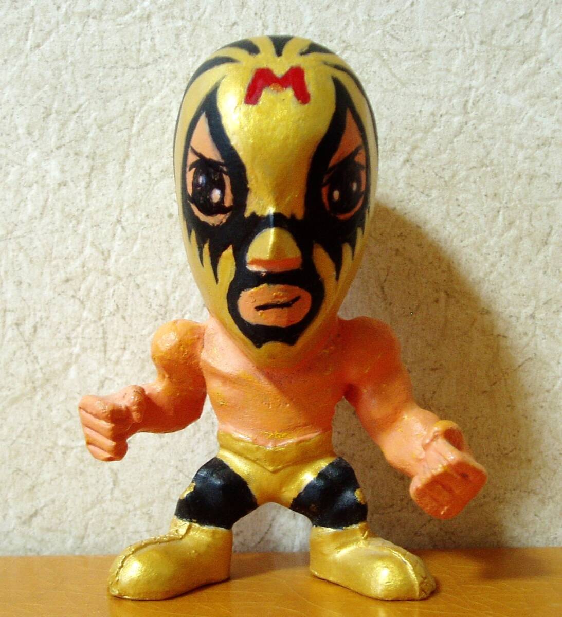 超レア1点物 アート作品☆ミルマスカラス ミニフィギュア ハンドメイド◆全日本プロレス 仮面貴族 千の顔を持つ男 ルチャリブレ RYA1拍卖