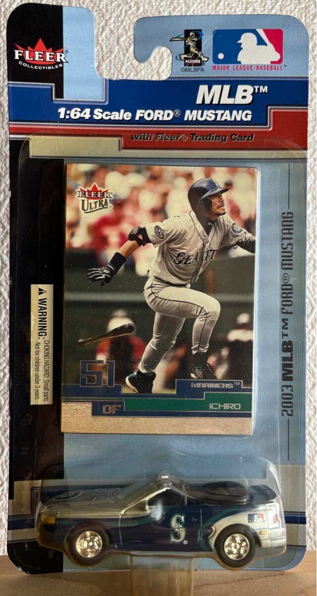 イチロー ICHIRO カード付きミニカー FLEER SEATTLE MARINERS 2003年 未開封 送料込拍卖