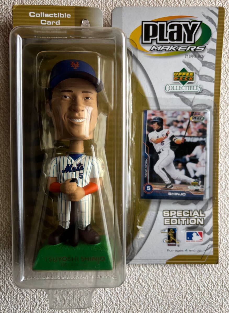 新庄剛志 SHINJO / ボブルヘッド(カード付き) UPPER DECK  NEW YORK METS 2001年 未開封 送料込拍卖