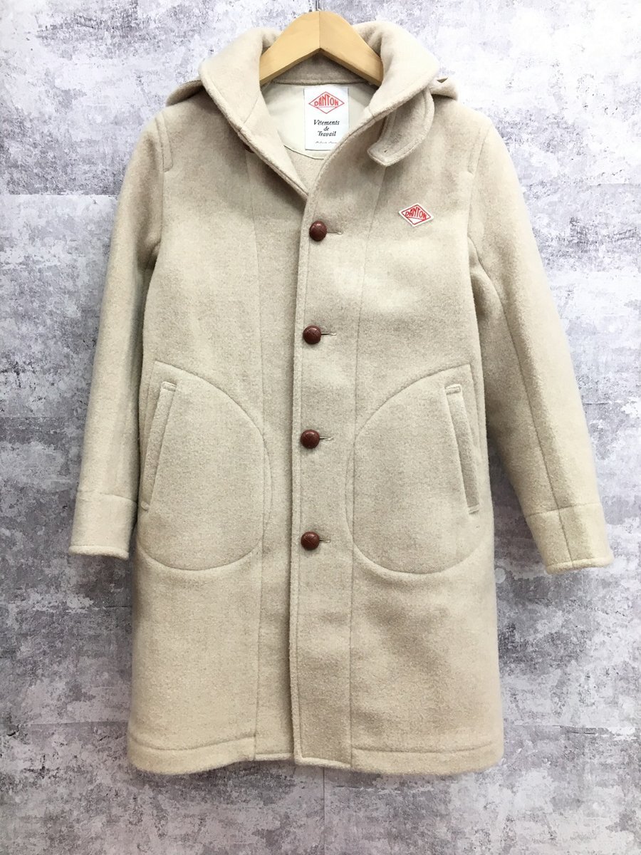 DANTON WOMEN'S WOOL MOSSER ダントン ウールモッサ 丸衿フードロングコート レディース【4520-004】拍卖