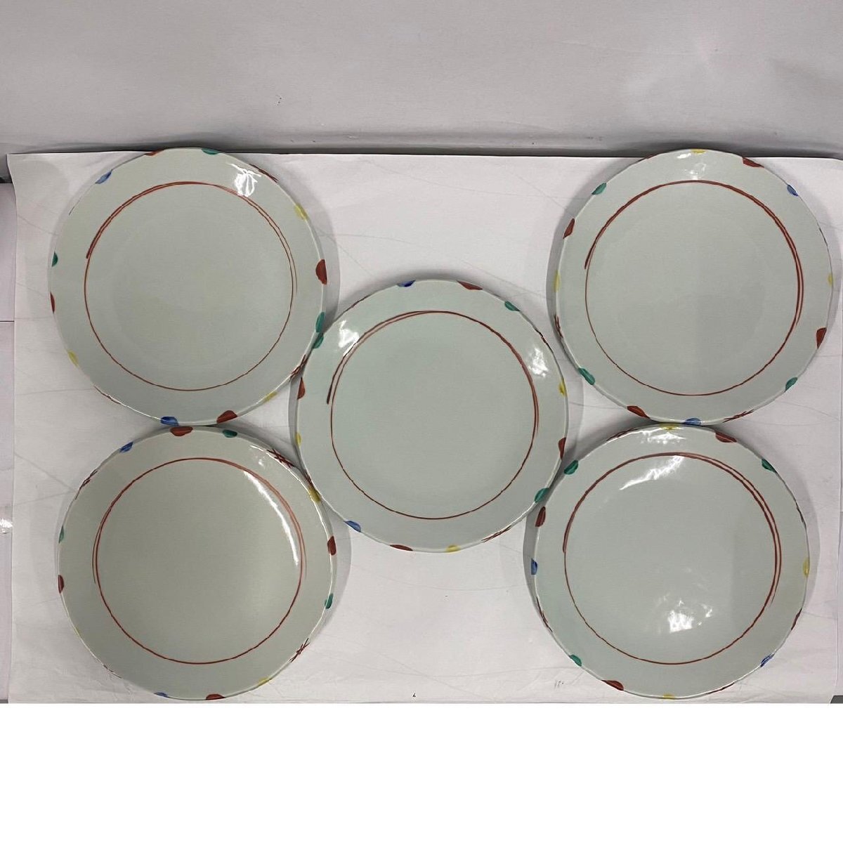 陶器 プレート 5枚セット 皿 丸皿 キッチン用品 ディナープレート 食器 生活雑貨拍卖