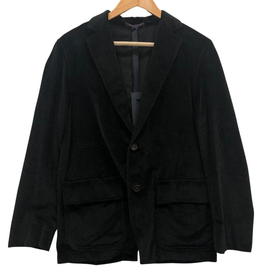 新品同様◆ジャケット ザ ジジ 2B コットンベロア テーラードジャケット メンズ サイズ46 ブラック K-N015 THE GIGI 【AFB1】拍卖