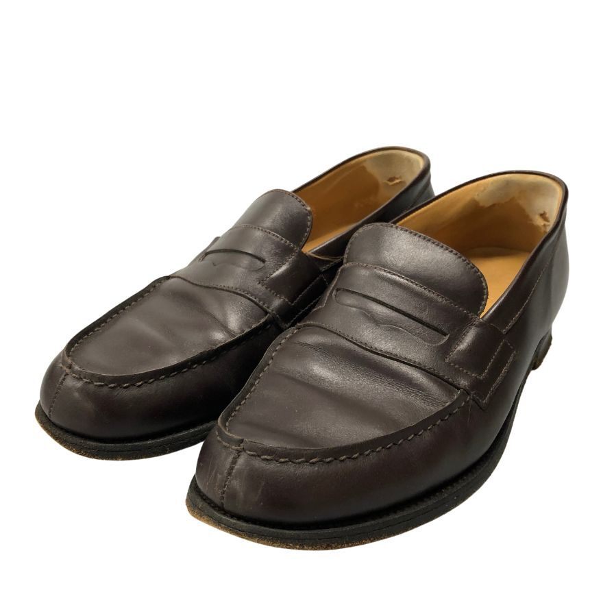 ジェイエムウエストン レザーシューズ シグニチャーローファー 180 ボックスカーフ ダークブラウン UK5D J.M.WESTON 約24.0cm【AFD3】拍卖