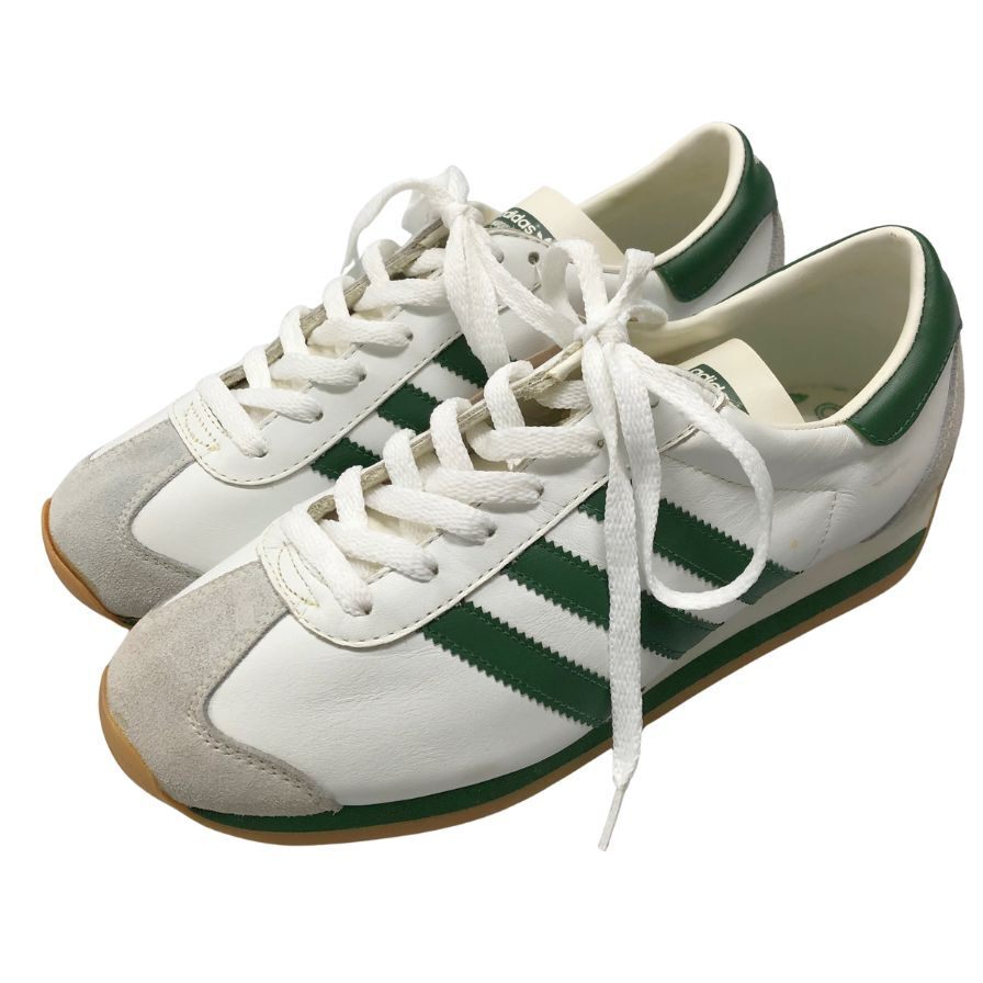 アディダス スニーカー カントリー 90年代 デッドストック ハイドレザー メンズ サイズ27cm ホワイト グリーン adidas 約27.0cm【AFC2】拍卖