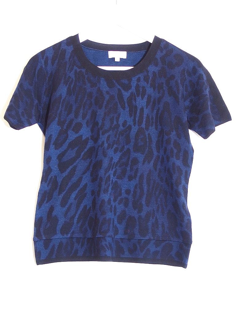 ESCADA エスカーダ ニット プルオーバー ヒョウ柄 新品タグなし 未使用品 S 紫紺拍卖