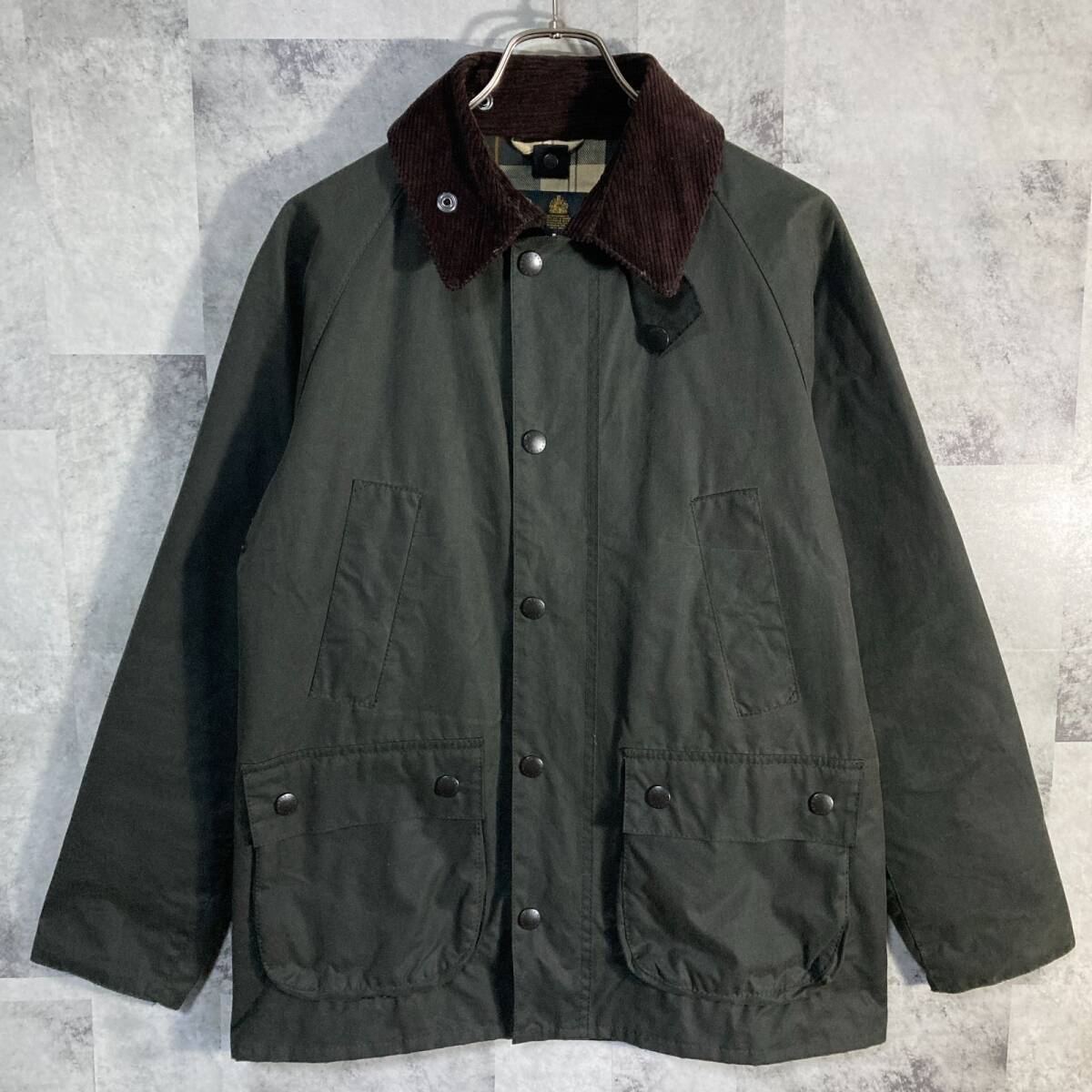 英国製 Barbour バブアー オイルドジャケット SL BEDALE セージ 36拍卖