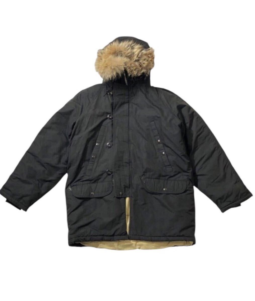 USA製 ■ SPIEWAK スピワック ■ N-3B N3B フード リアルファー 裏ボア 中綿入 ミリタリー フライト ジャケット ブラック 40拍卖