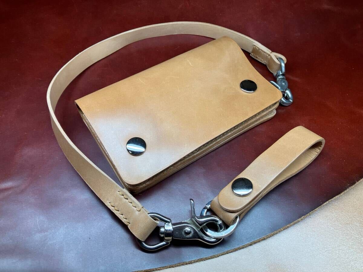 ■no.881★ショートトラッカーlot.301★ レーデルオガワオイルコードバン銀付き ★ベルトループとベルトホルダー付き!拍卖