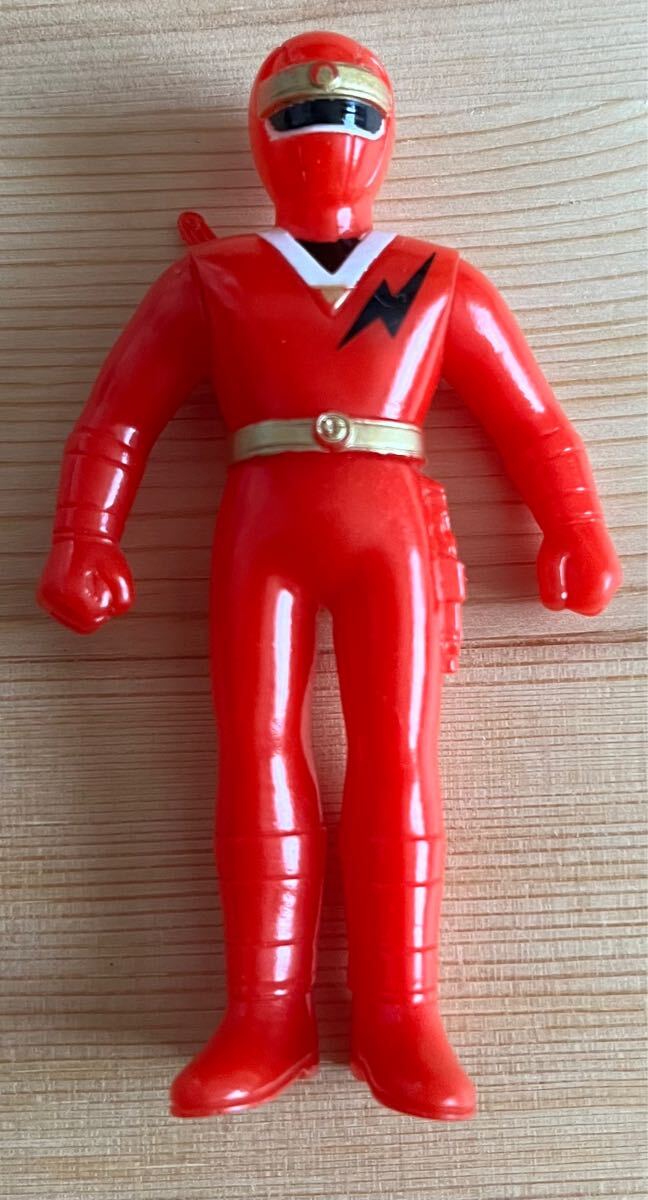 ◆バンダイ 1993 忍者戦隊 カクレンジャー ニンジャレッド フィギュア ミニソフビ ソフビヒーロー 中古拍卖