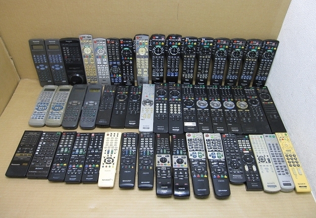 IWW-8035S ソニー パナソニック シャープ 東芝 日立 三菱他 映像用リモコン他 105個まとめて 大量 ジャンク拍卖