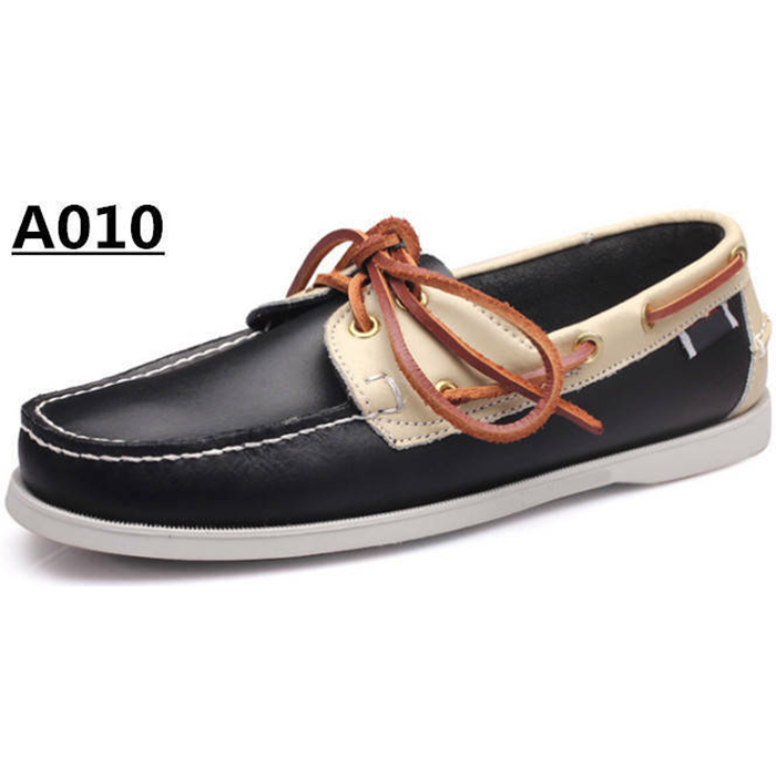 モカシン デッキシューズ メンズシューズ 本革 牛革 レザーシューズ レースアップ シューズ 男性靴 紳士靴 革靴 she0405 A010 25.5cm拍卖