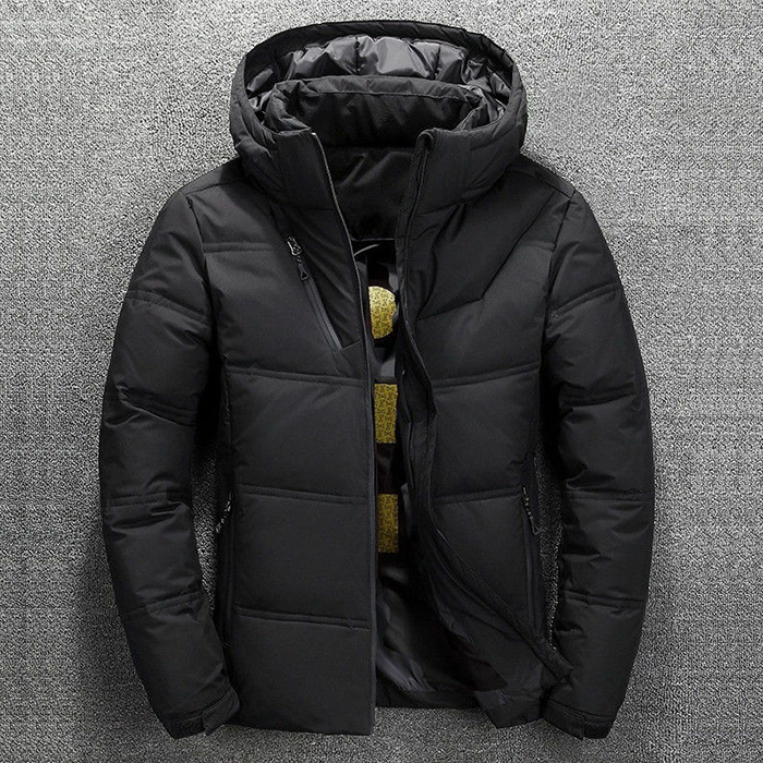 ダウンジャケット メンズ ジャケット フード付き フード取り外し ショート丈ジャケット アウトドアジャケット Zty-1820 ブラック M拍卖