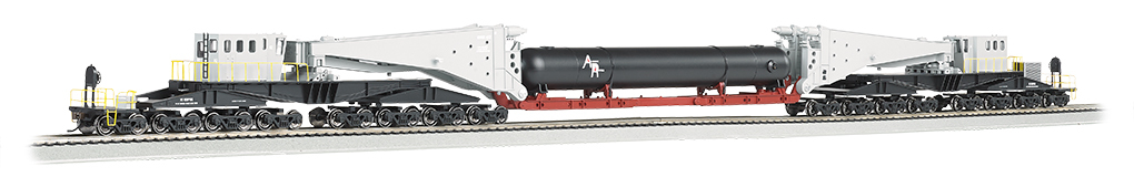 新品・未開封 大物車 Bachmann RETORT LOAD&BLACK TRUCKS-380 TON SCHNABEL CAR GREY&BLACK HOゲージ + 線拍卖