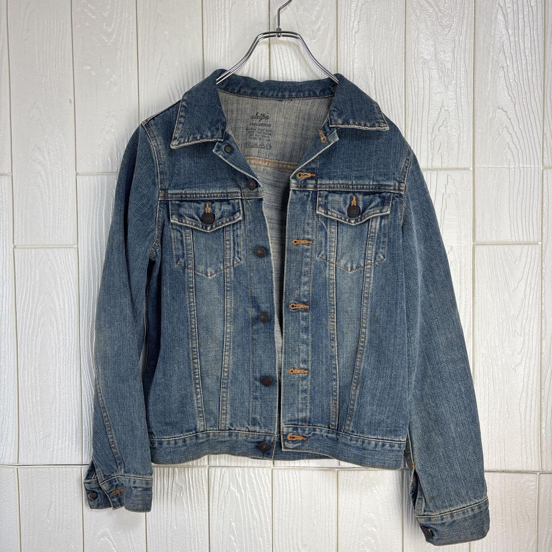 デニムジャケット メンズ Gジャン 43cm肩幅 55cm着丈 M拍卖