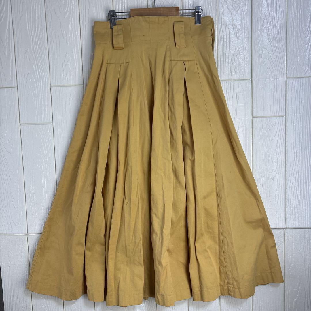 オリーブハウス フレアロングスカート マスタード フリーサイズ拍卖