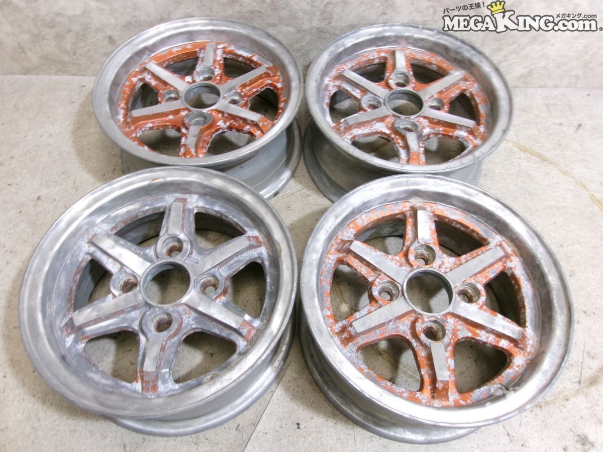 社外 Sharak シャラク X-1 13インチホイール 5.5J+20 4穴 PCD114.3 当時物 4本 / 4R12-610拍卖