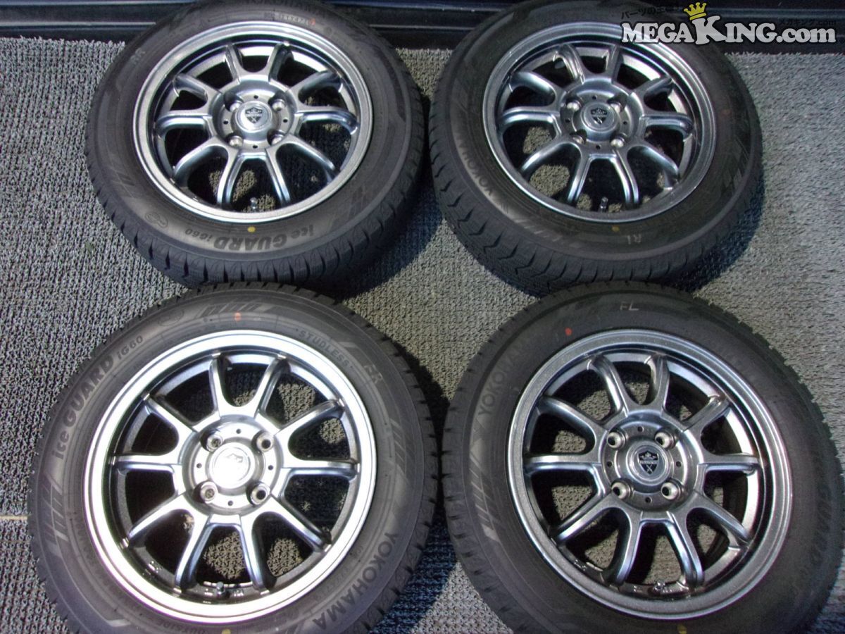 ESTROSA 14インチホイール 5.5J+38 4穴 PCD100 スタッドレス 175/60R14 4本 / KR12-1280拍卖