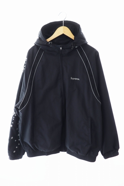 シュプリーム SUPREME × AOI 葵産業 22SS Glow-in-the-Dark Track Jacket グロウインザダーク ロゴ刺繍 ナイロン トラック ジャケット XL拍卖