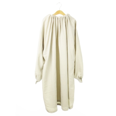 アーチアンドライン ARCH&LINE ワンピース ロング ギャザーネック 長袖 スモック ボリューム ピーチスキン ガールズ 女の子 1 グレージュ拍卖