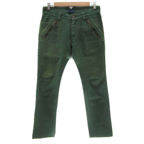 レイジブルー RAGEBLUE チノパンツ ロング丈 無地 M 緑 グリーン /YS16 メンズ拍卖