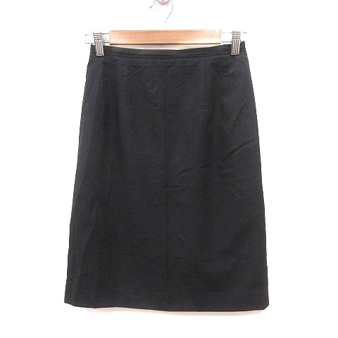 イネド INED タイトスカート ひざ丈 ウール 2 M チャコールグレー /MS レディース拍卖