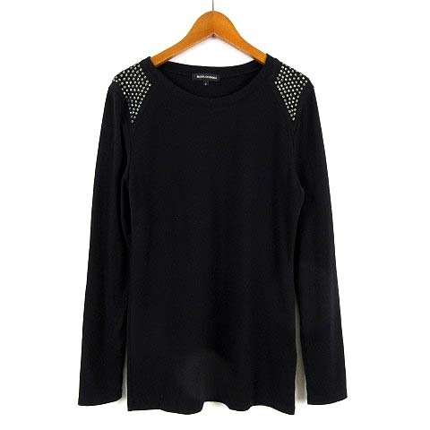 ボナジョルナータ BUONA GIORNATA トップス カットソー ロンT ビジュー 装飾 ストレッチ 長袖 M 黒 ブラック レディース拍卖