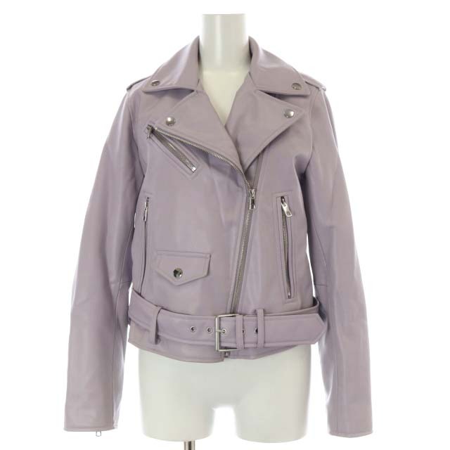 ザラ ZARA レザージャケット S 紫 パープル /SY ■OS レディース拍卖