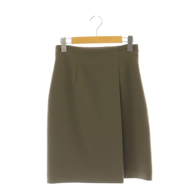 ボールジー BALLSEY トゥモローランド タックデザインスカート 膝丈 タイト 32 カーキブラウン /NR ■OS レディース拍卖