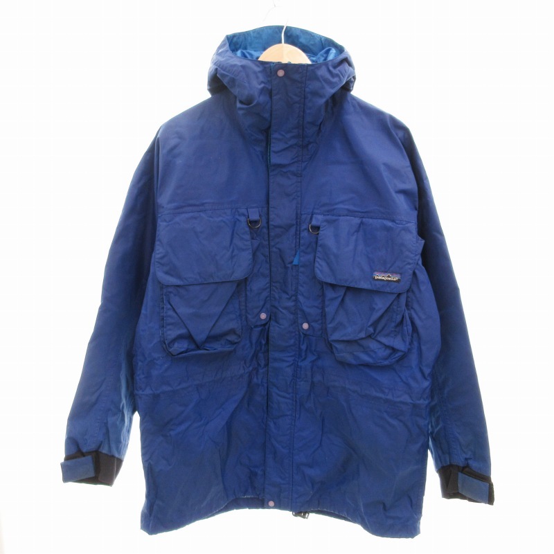 パタゴニア Patagonia ヴィンテージ 91年 SST Long Type 81810 F1 Fly Fishing Wading Jacket マウンテンパーカー ナイロン ロゴ 青 ブルー拍卖