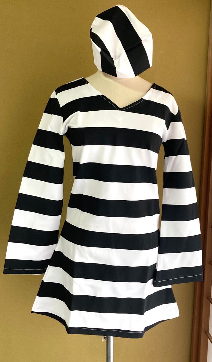 囚人服風ワンピ 新品!拍卖