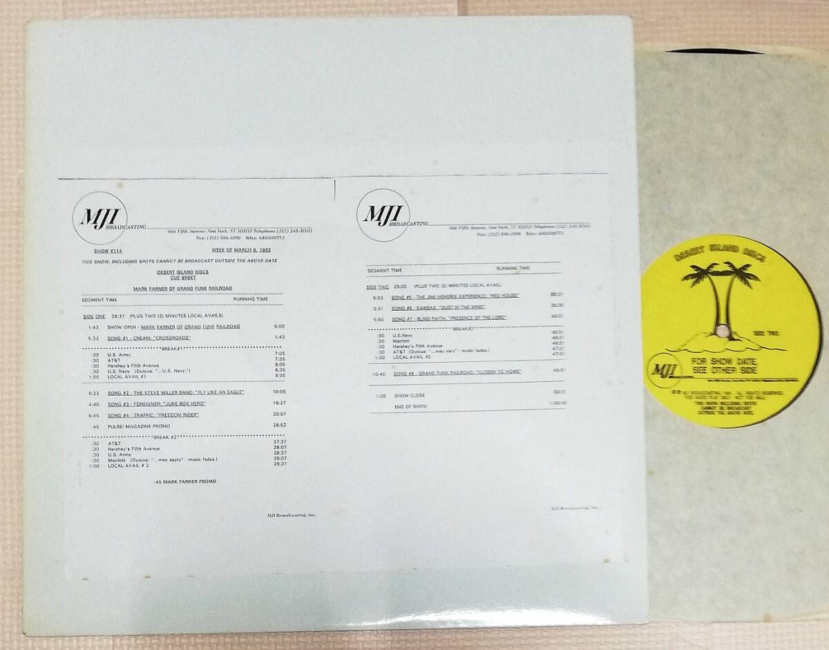 LP MJI BROADCASTING DESERT ISLAND DISCS D.I.D.-114/WEEK OF MARCH 9,1992拍卖